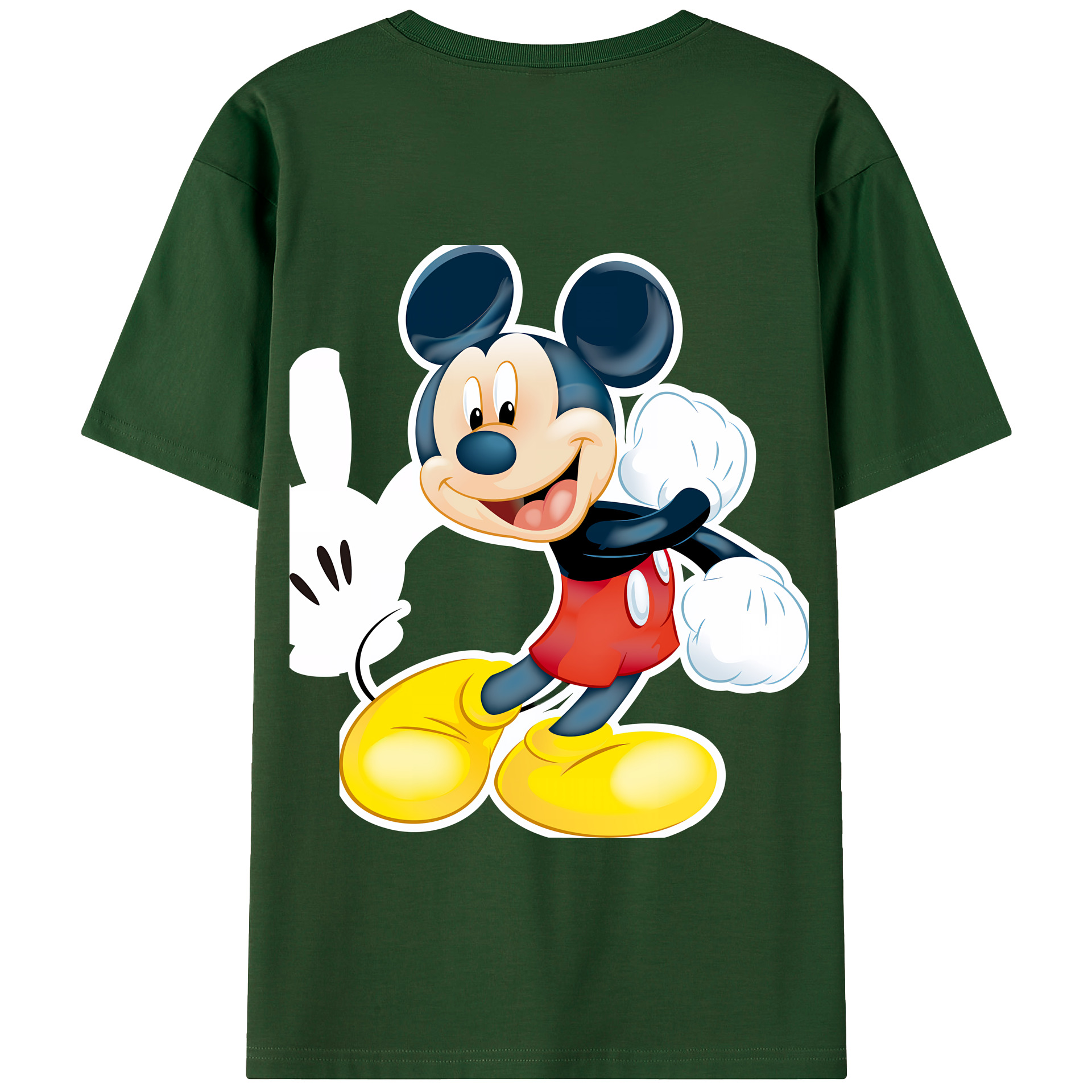 （画像用） ミッキーマウス Mickey Mouse 綿100％半袖Tシャツ（背面プリント）